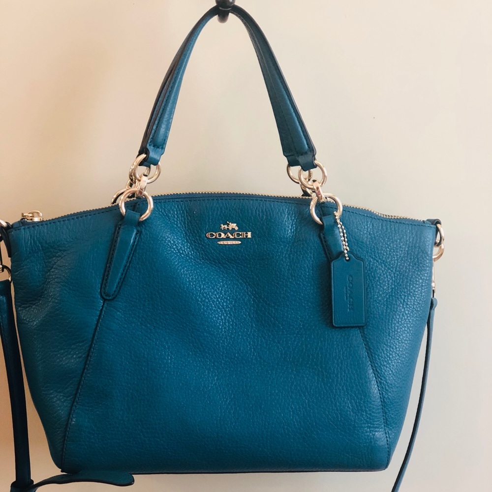 Beautiful unique blue Coach purse